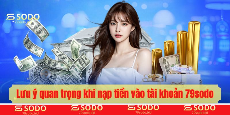 Lưu ý quan trọng khi nạp tiền vào tài khoản 79sodo